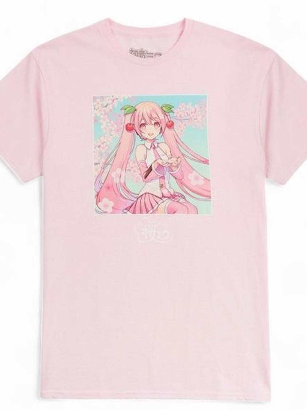 Hatsune Miku Cherry Blossom Sitting T-Shirt Size 2x